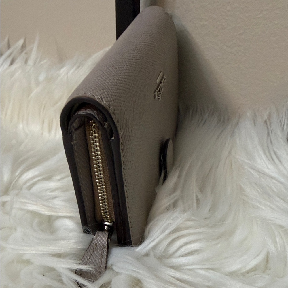 Coach Taupe Leather Men's Wallet - Picture 3 of 6